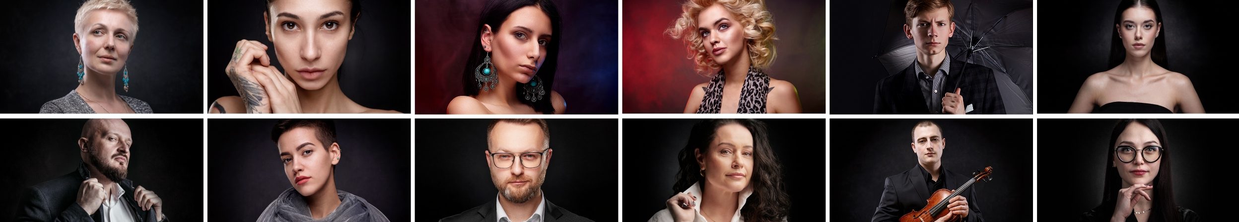 zestaw portretów zachęcających do rezerwacji sesji portretowej w Polsce